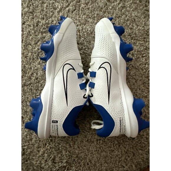 NWOB Nike Women Hyperdiamond 4 Pro MCS Softball Cleats Color: Royal/White Size 9 - Picture 10 of 11